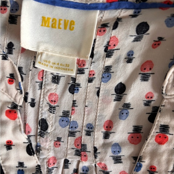 Maeve Printed Button-Up Blouse - Picture 3 of 6